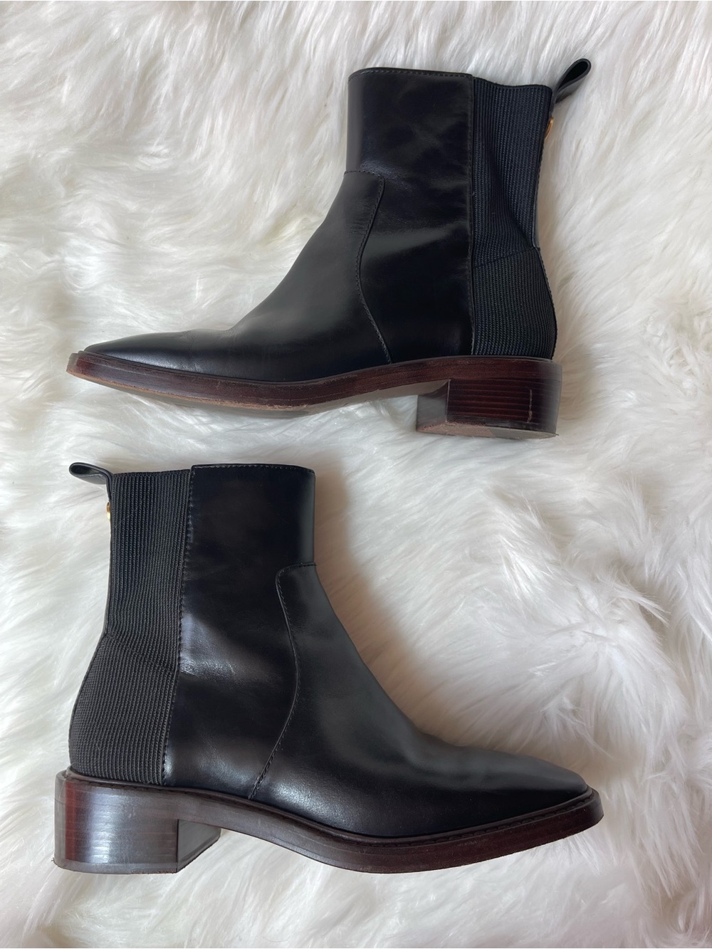 Tory Burch Sierra Antik Chelsea Boots Black Leather Women’s 9.5 Style 84888 - Picture 3 of 13